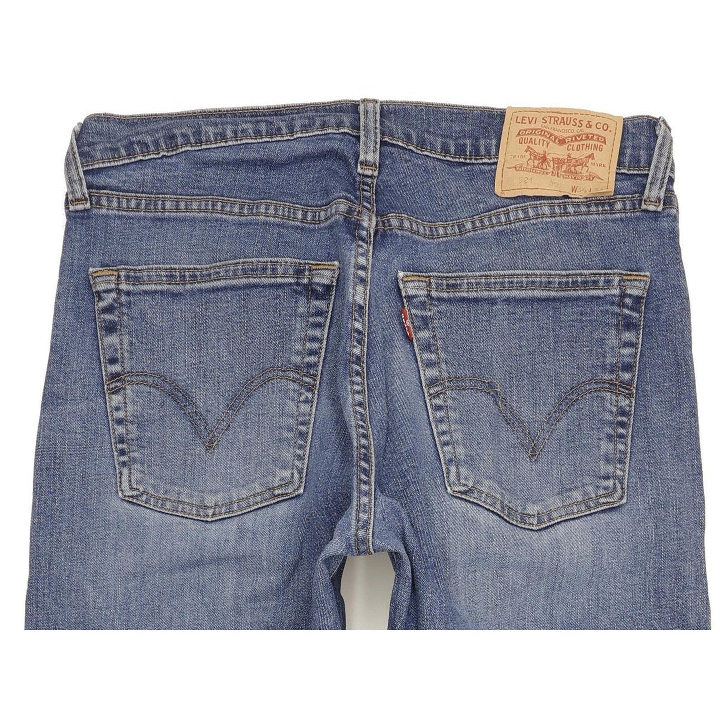 Levi's 521 Men Blue Straight Regular Stretch Jeans W34 L33