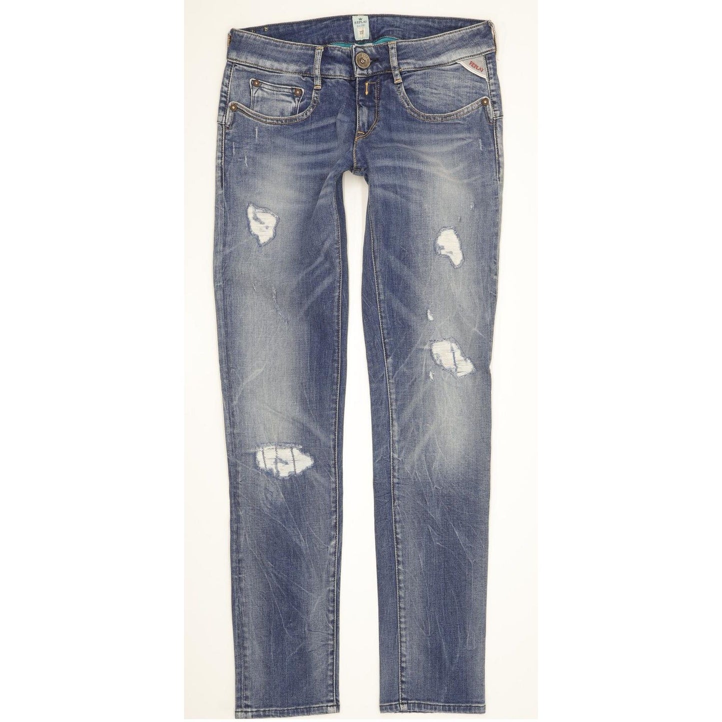 Replay Radixes Women Blue Skinny Slim Stretch Jeans W27 L30