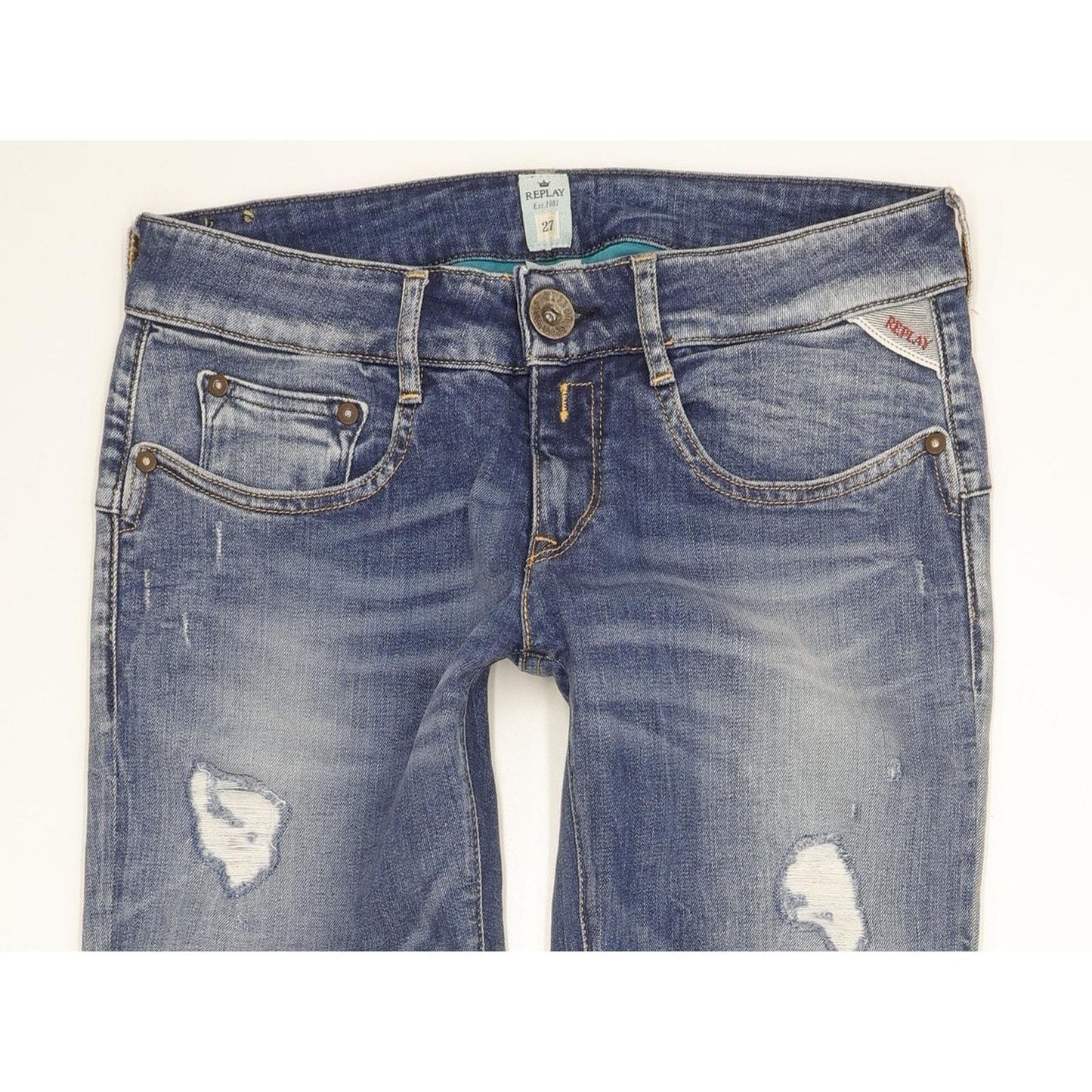 Replay Radixes Women Blue Skinny Slim Stretch Jeans W27 L30