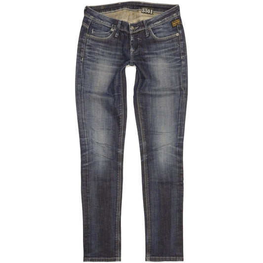 G-Star New Tag Women Blue Skinny Slim Stretch Jeans W27 L32