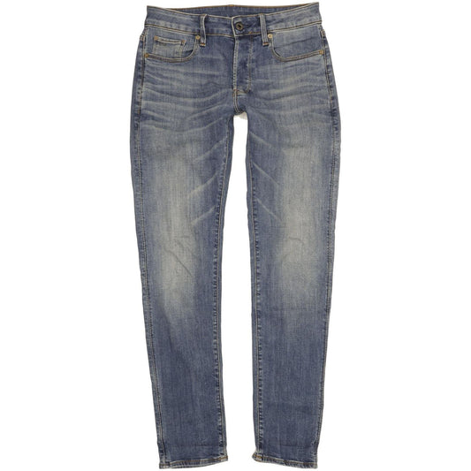 G-Star 3301 Men Blue Skinny Slim Stretch Jeans W28 L31