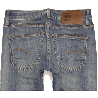 G-Star 3301 Men Blue Skinny Slim Stretch Jeans W28 L31