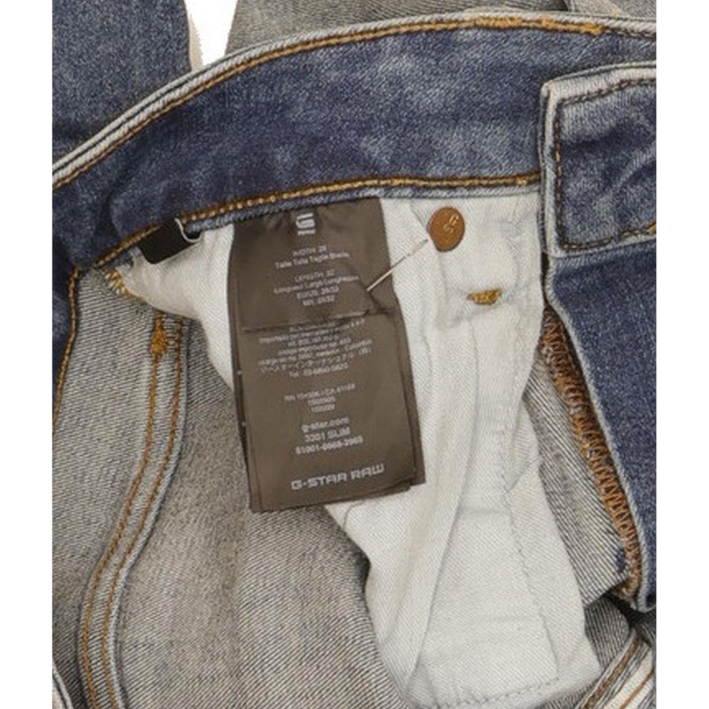 G-Star 3301 Men Blue Skinny Slim Stretch Jeans W28 L31