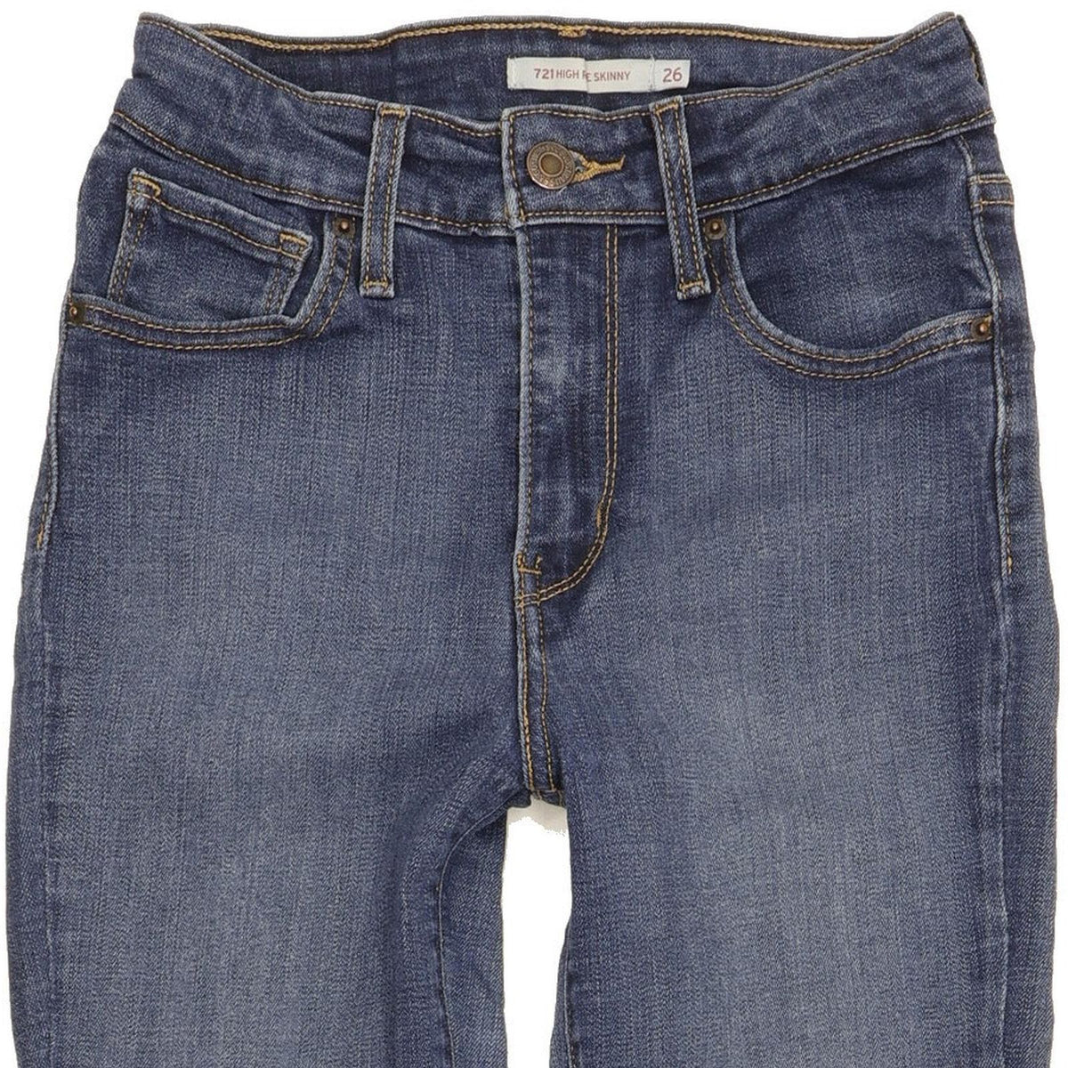 Levi's 721 Women Blue Skinny Slim Stretch Jeans W26 L27