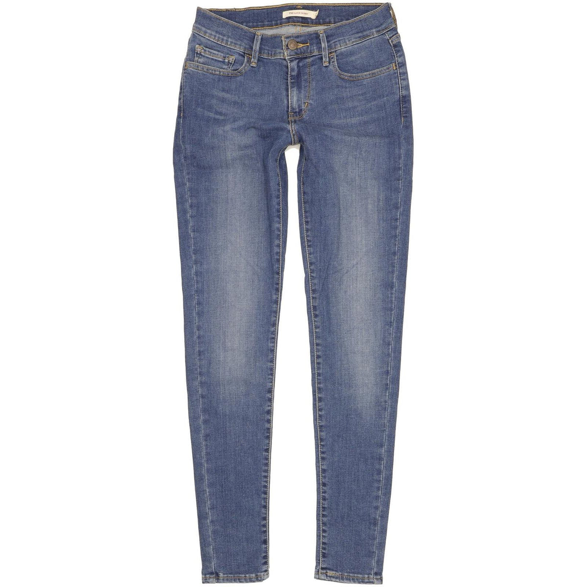Levi's 710 Super Women Blue Skinny Slim Stretch Jeans W27 L30