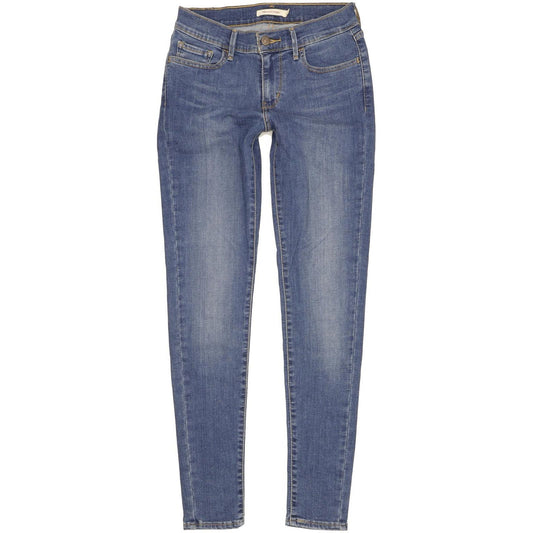 Levi's 710 Super Women Blue Skinny Slim Stretch Jeans W27 L30