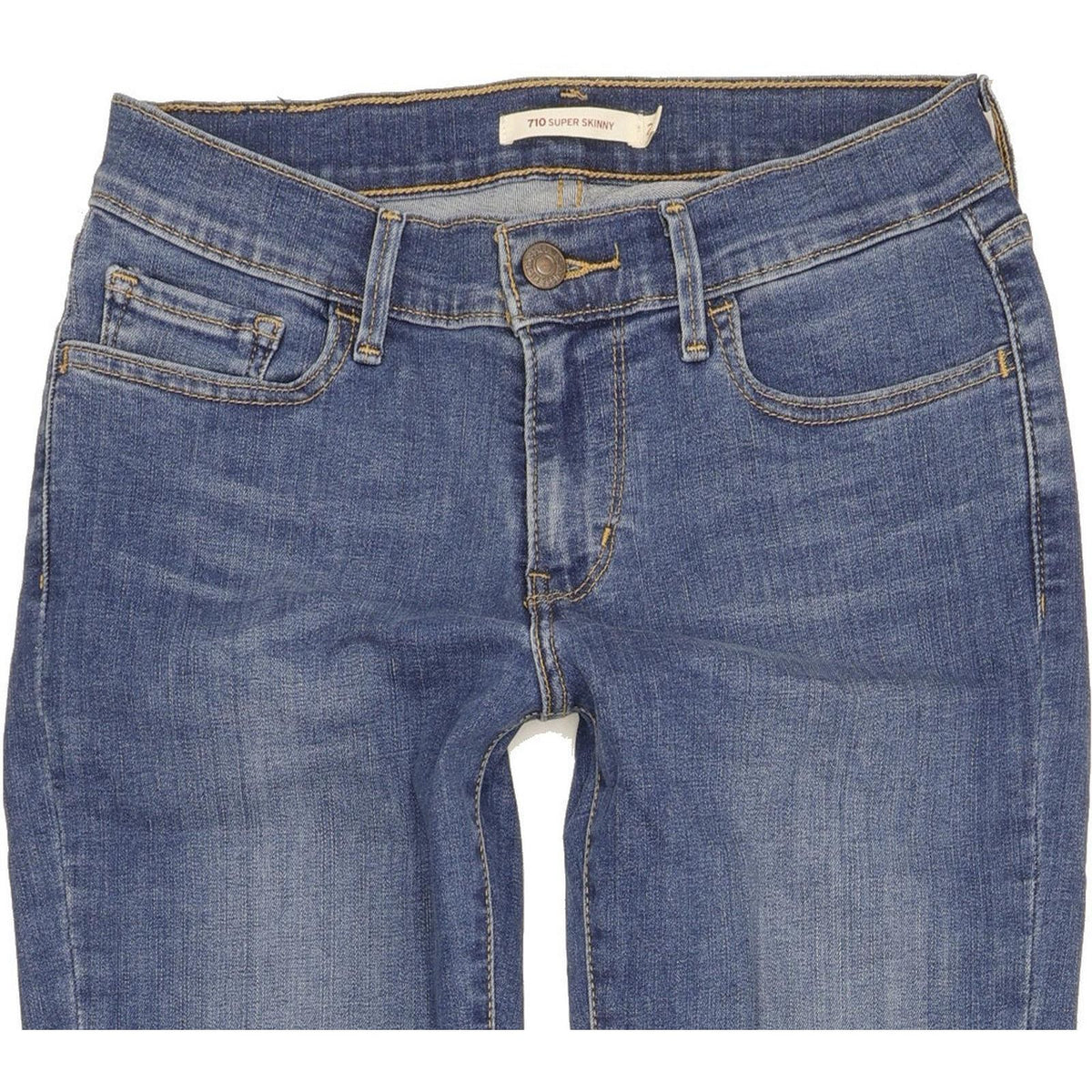 Levi's 710 Super Women Blue Skinny Slim Stretch Jeans W27 L30