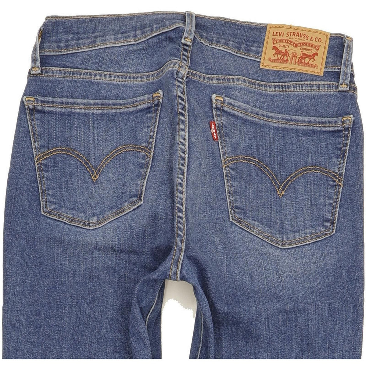 Levi's 710 Super Women Blue Skinny Slim Stretch Jeans W27 L30