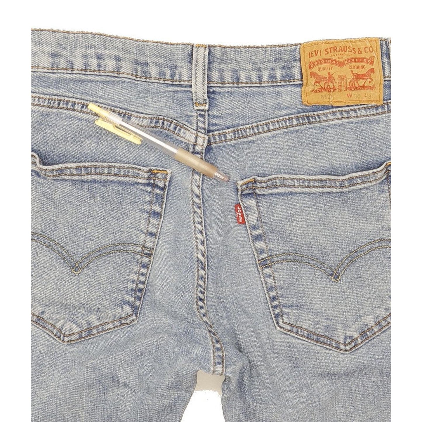 Levi's 512 Men Blue Tapered Slim Stretch Jeans W30 L28