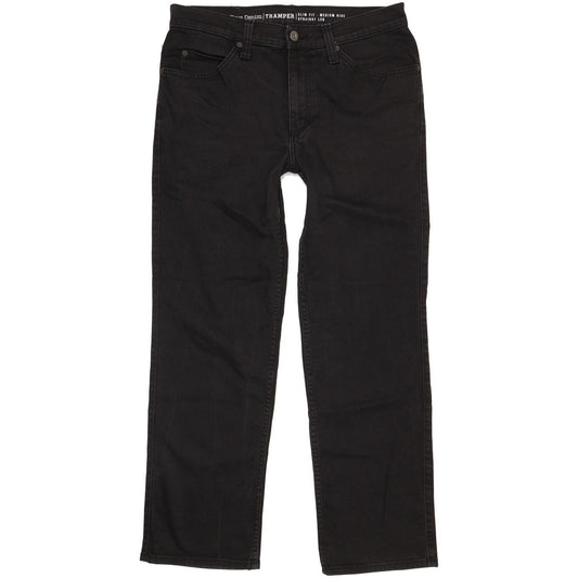 Mustang Tramper Men Black Straight Slim Stretch Jeans W33 L30