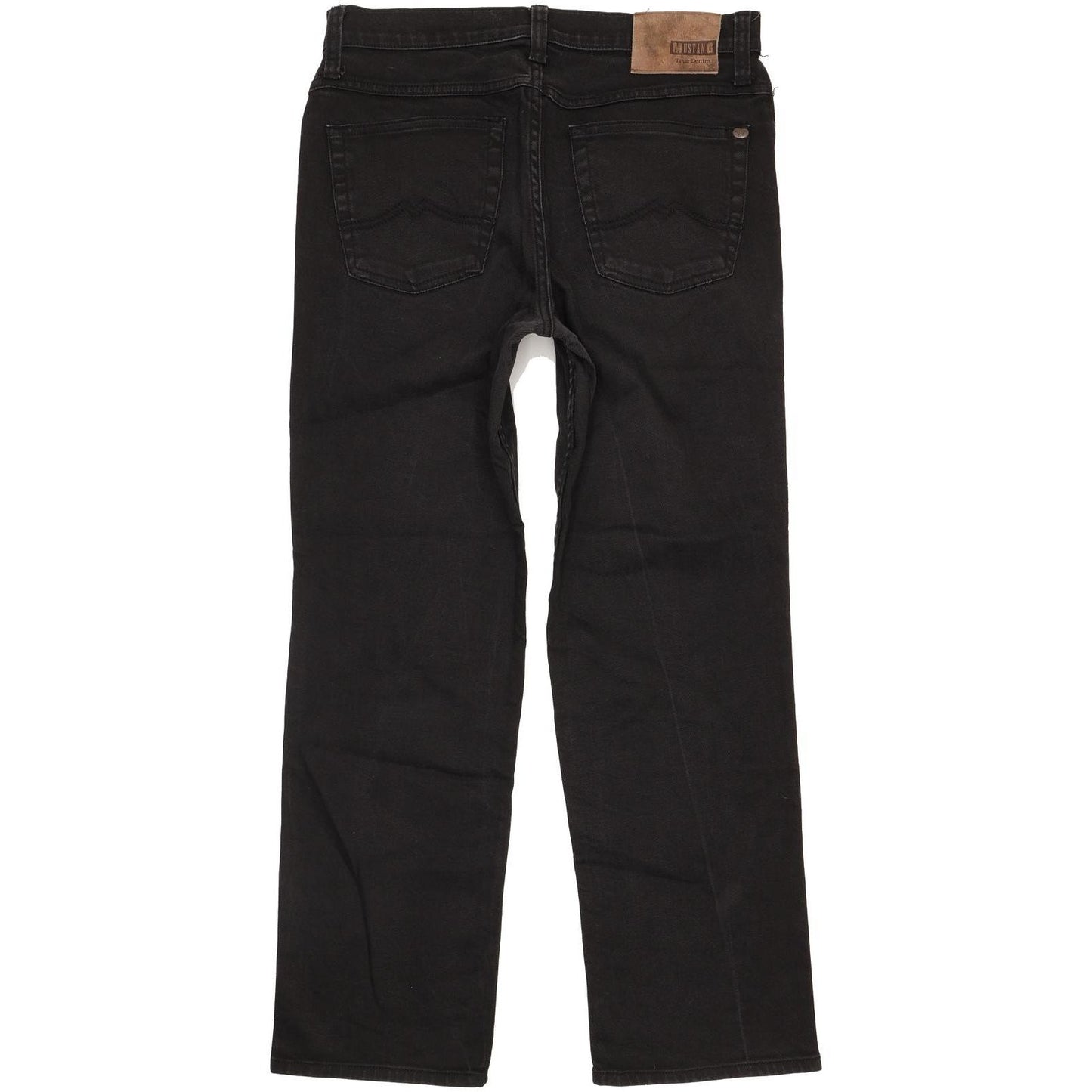 Mustang Tramper Men Black Straight Slim Stretch Jeans W33 L30