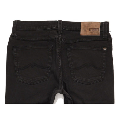 Mustang Tramper Men Black Straight Slim Stretch Jeans W33 L30