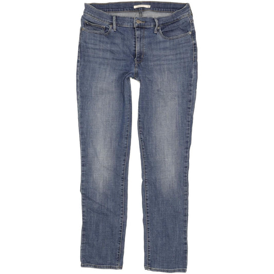 Levi's Slimming Women Blue Straight Slim Stretch Jeans W32 L32