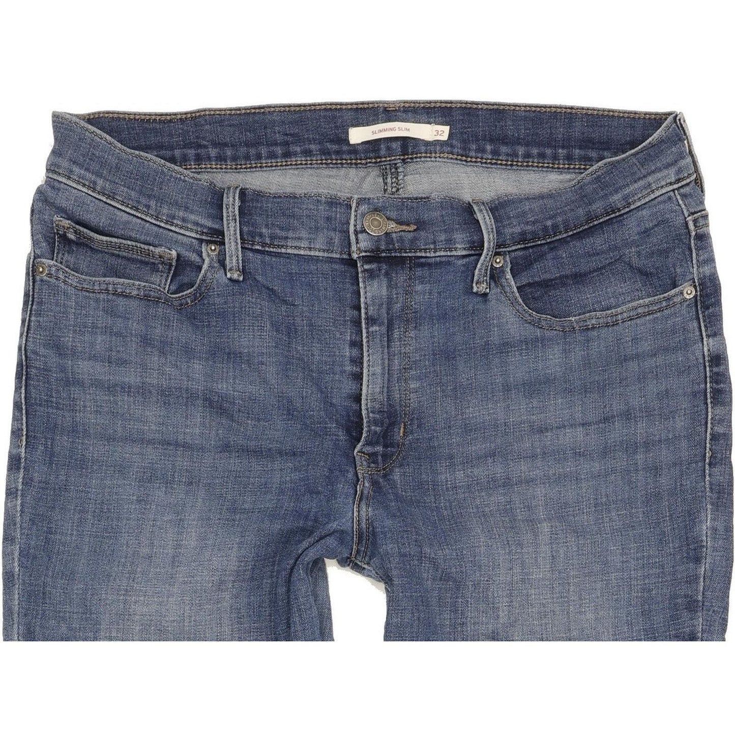 Levi's Slimming Women Blue Straight Slim Stretch Jeans W32 L32