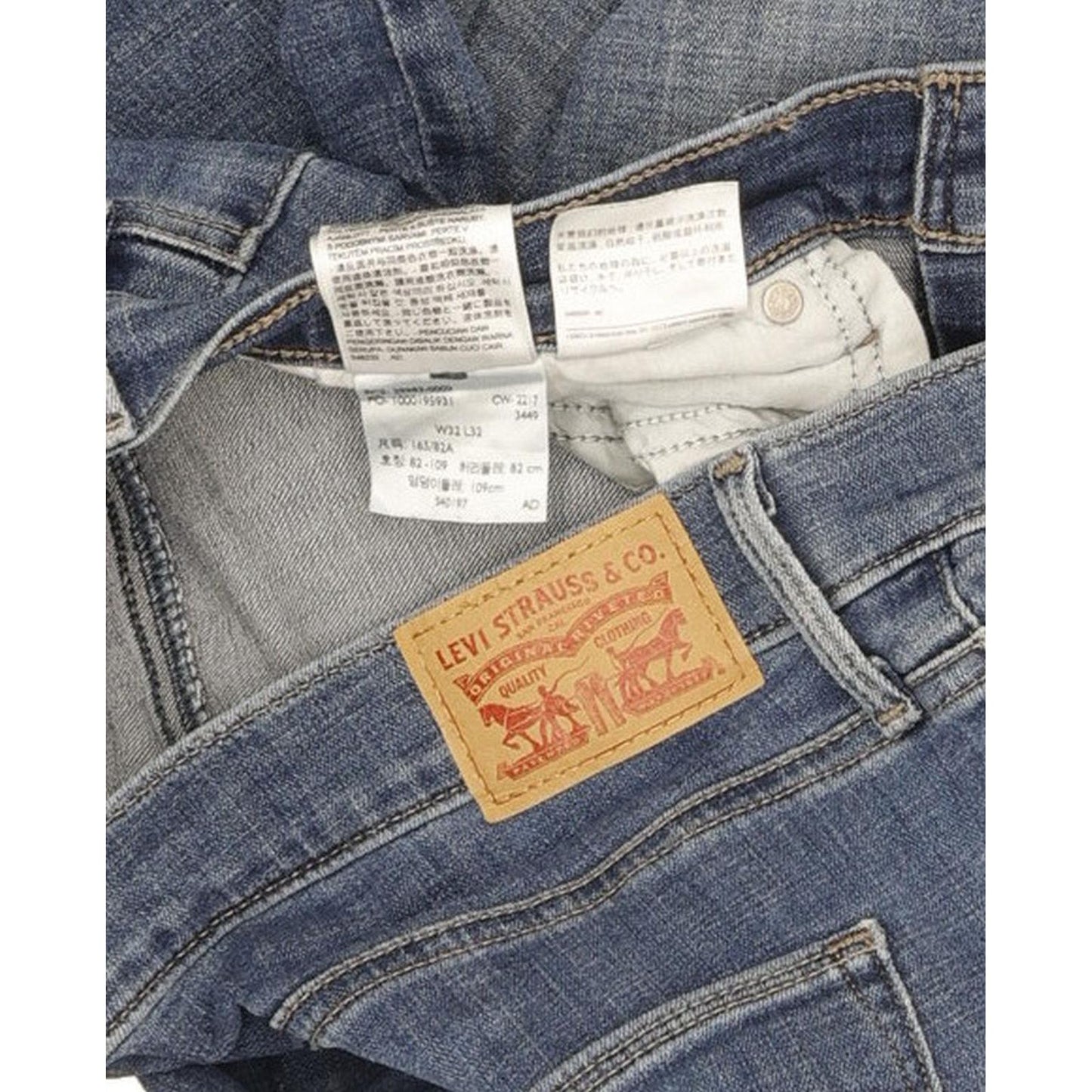 Levi's Slimming Women Blue Straight Slim Stretch Jeans W32 L32