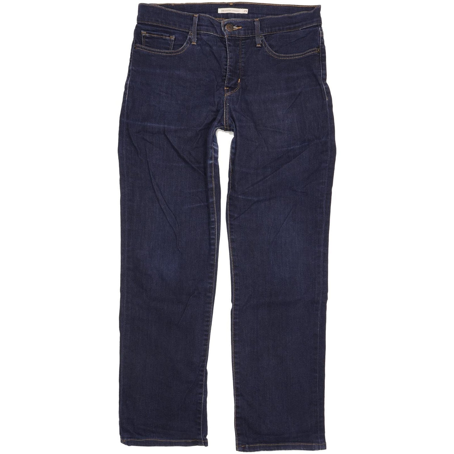 Levi's 314 Shaping Women Navy Straight Slim Stretch Jeans W29 L30