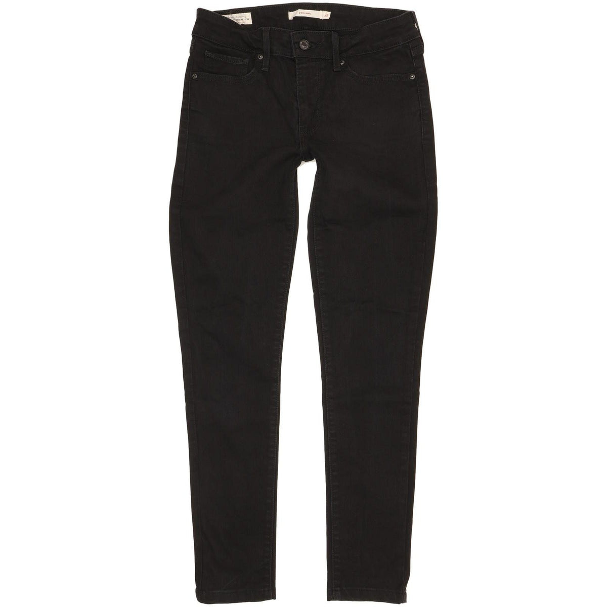Levi's 711 Women Black Skinny Slim Stretch Jeans W26 L28