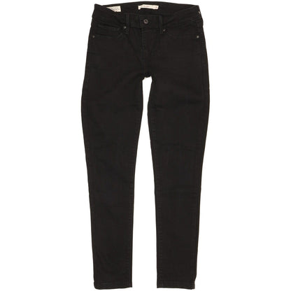Levi's 711 Women Black Skinny Slim Stretch Jeans W26 L28