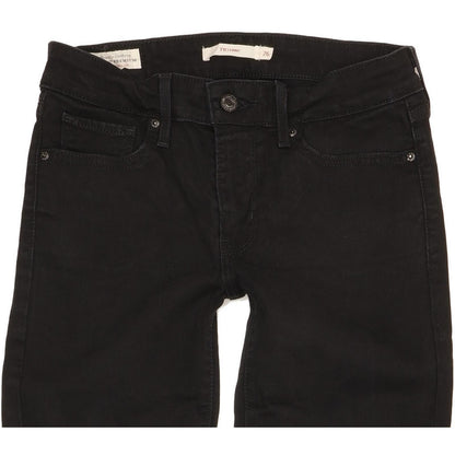 Levi's 711 Women Black Skinny Slim Stretch Jeans W26 L28