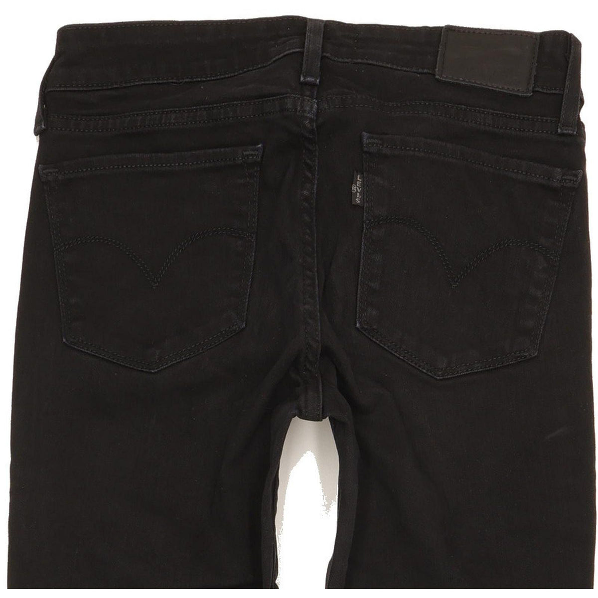 Levi's 711 Women Black Skinny Slim Stretch Jeans W26 L28