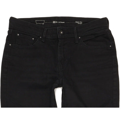 Levi's Demi Curve Women Black Straight Classic Stretch Jeans W29 L33