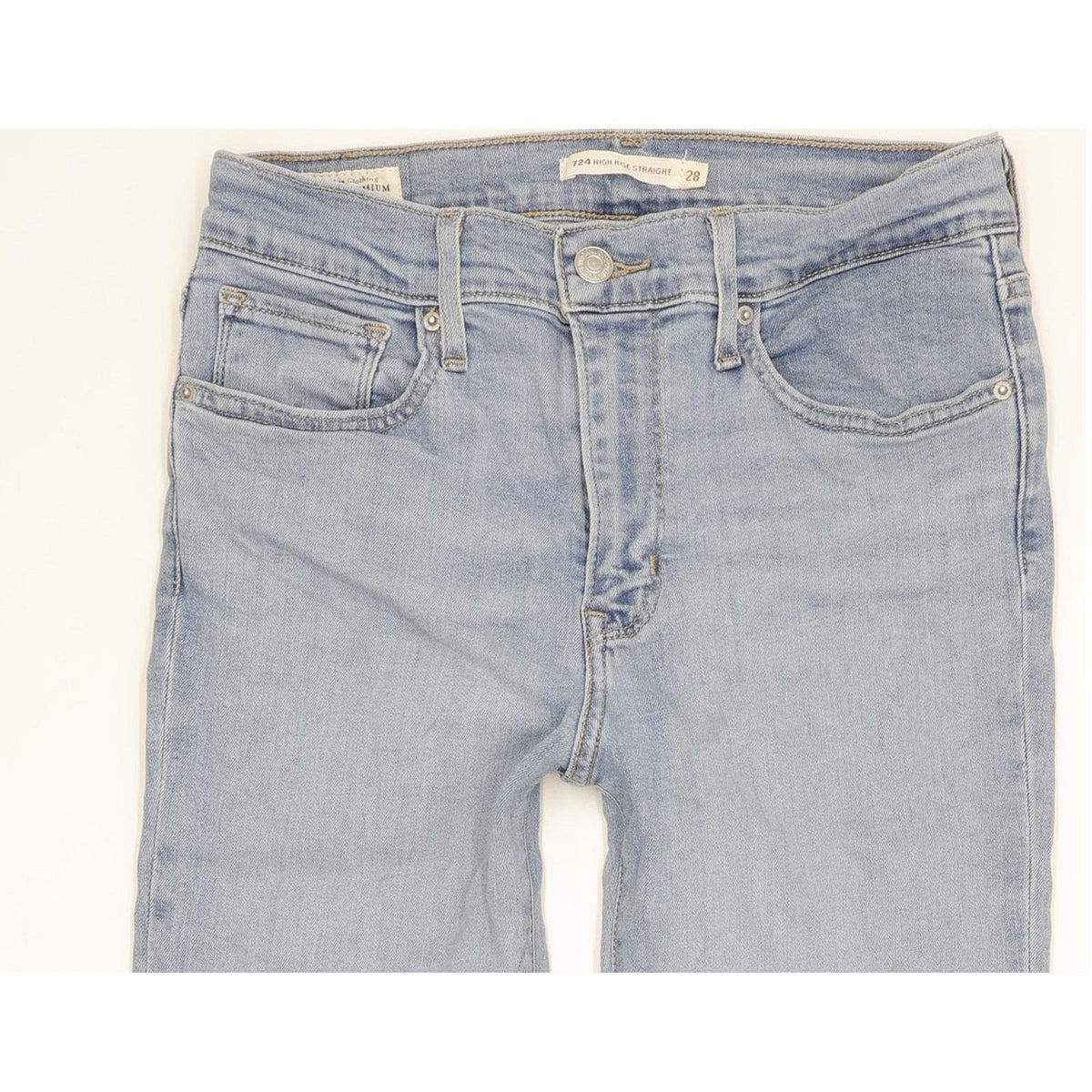 Levi's 724 Women Blue Straight Slim Stretch Jeans W28 L30