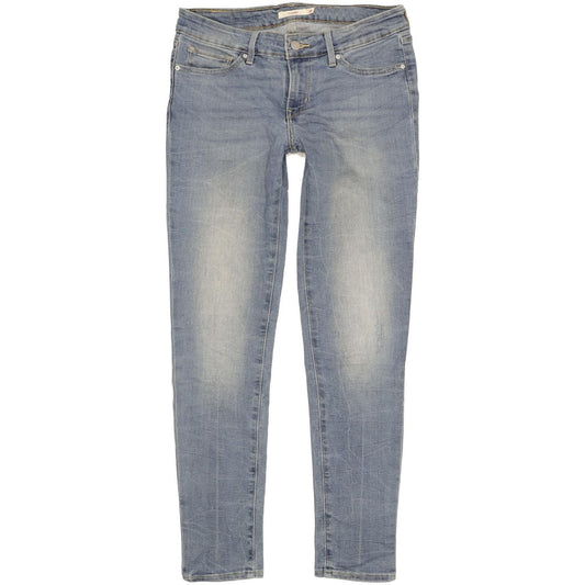 Levi's 711 Women Blue Skinny Slim Stretch Jeans W28 L30