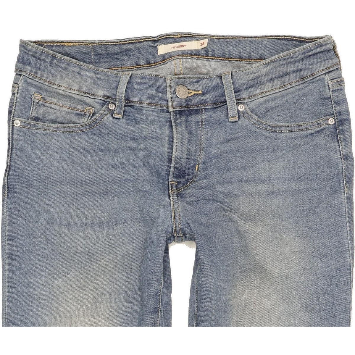 Levi's 711 Women Blue Skinny Slim Stretch Jeans W28 L30