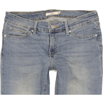 Levi's 711 Women Blue Skinny Slim Stretch Jeans W28 L30