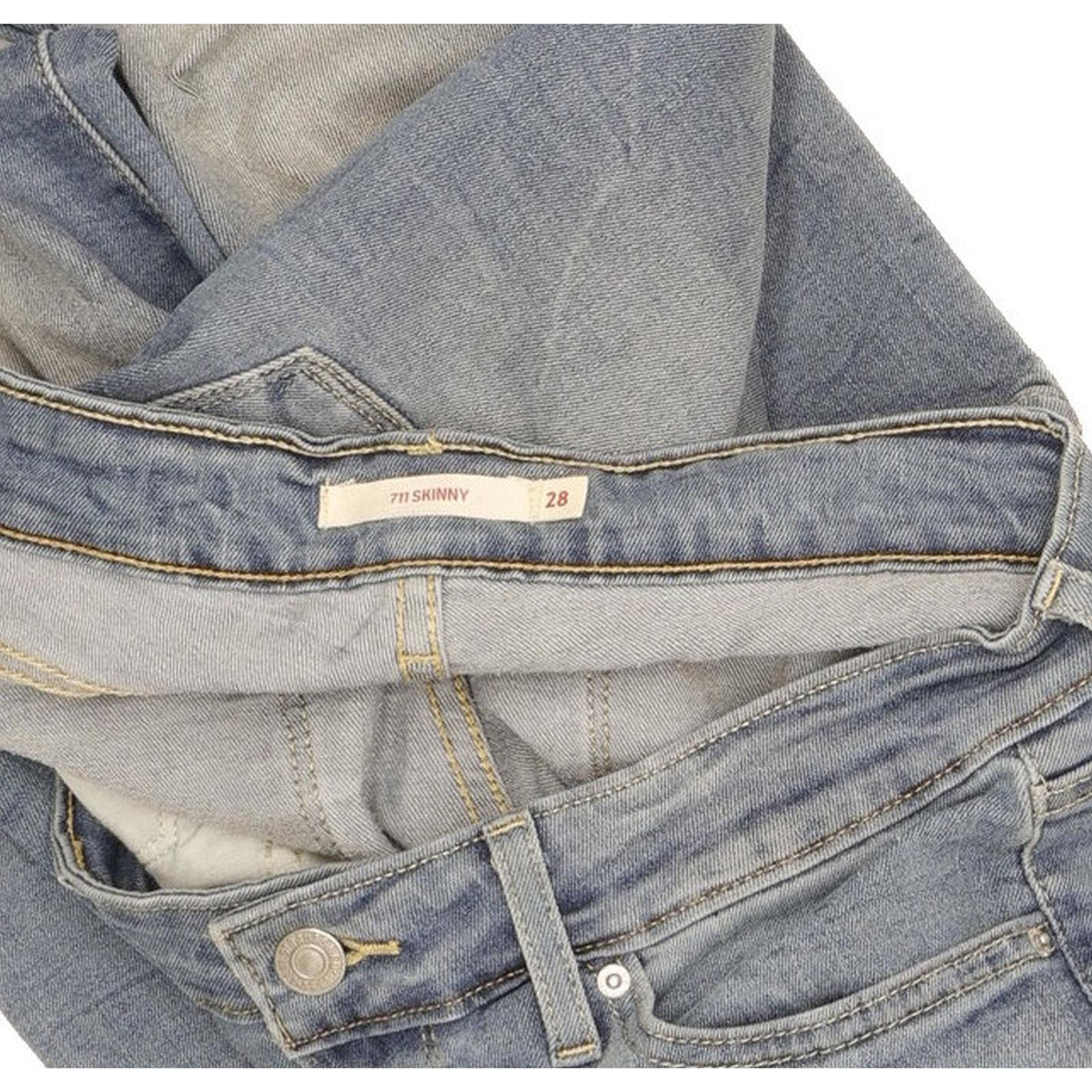 Levi's 711 Women Blue Skinny Slim Stretch Jeans W28 L30