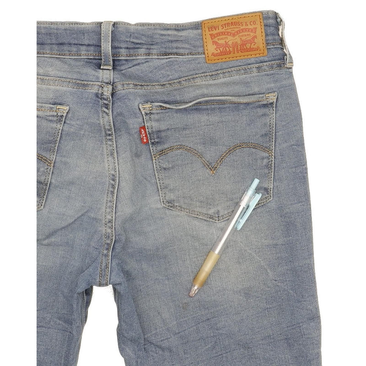 Levi's 711 Women Blue Skinny Slim Stretch Jeans W28 L30