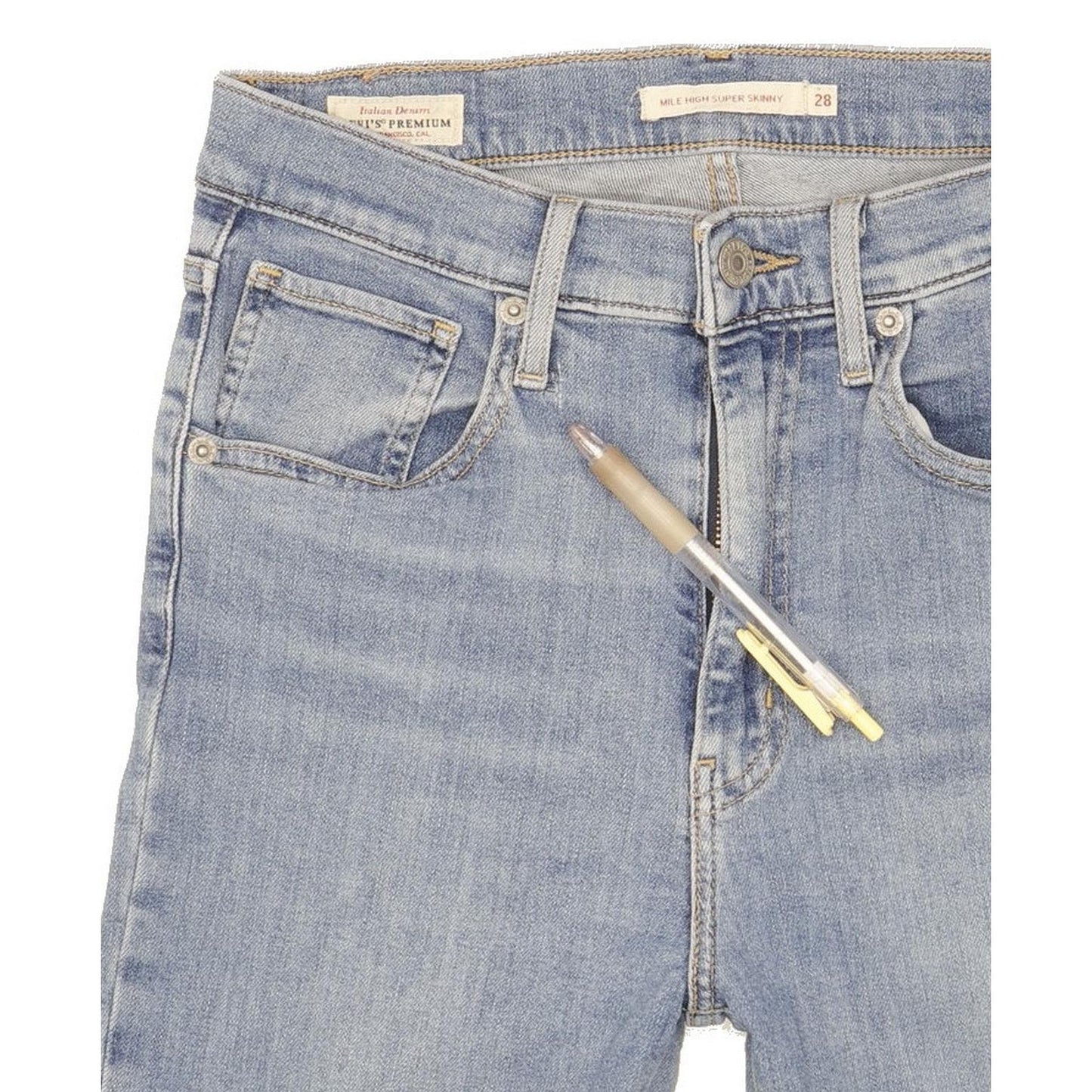 Levi's Mile Women Blue Skinny Slim Stretch Jeans W28 L34