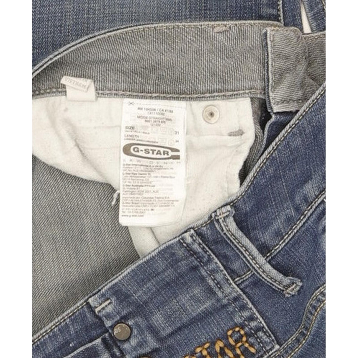 G-Star Midge Women Blue Straight Slim Stretch Jeans W31 L33
