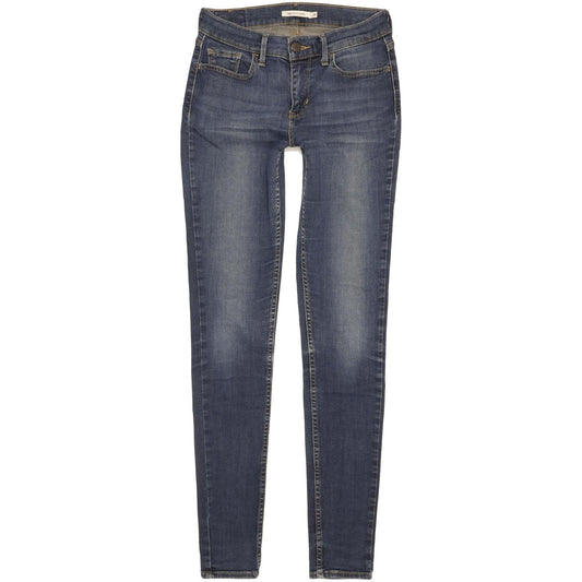 Levi's 710 Super Women Blue Skinny Slim Stretch Jeans W28 L32