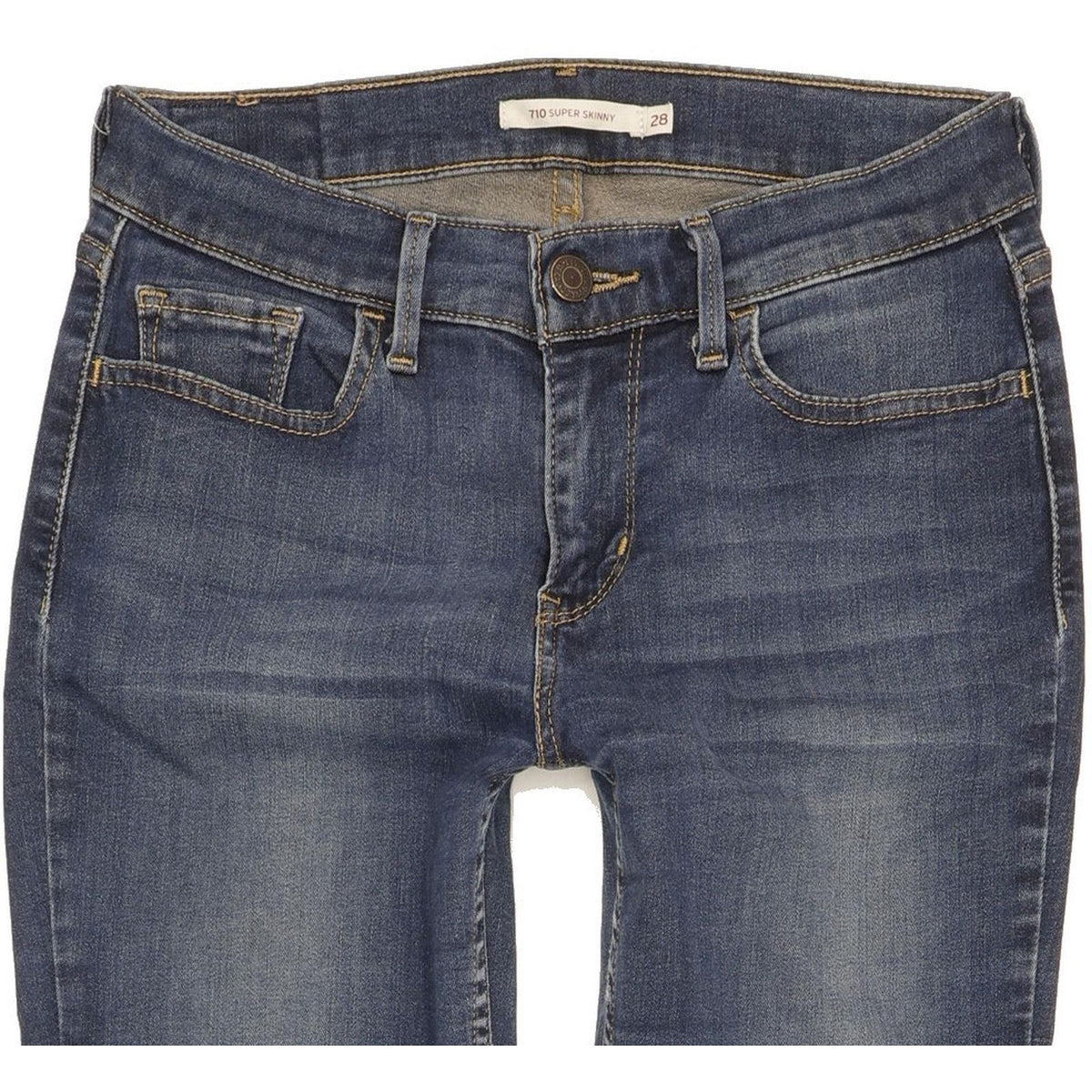 Levi's 710 Super Women Blue Skinny Slim Stretch Jeans W28 L32