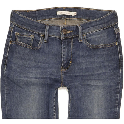 Levi's 710 Super Women Blue Skinny Slim Stretch Jeans W28 L32