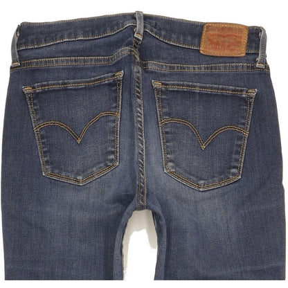 Levi's 710 Super Women Blue Skinny Slim Stretch Jeans W28 L32