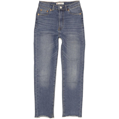 Levi's Ribcage Kids Girls Blue Straight Slim Stretch Jeans W24 L24 (105966)