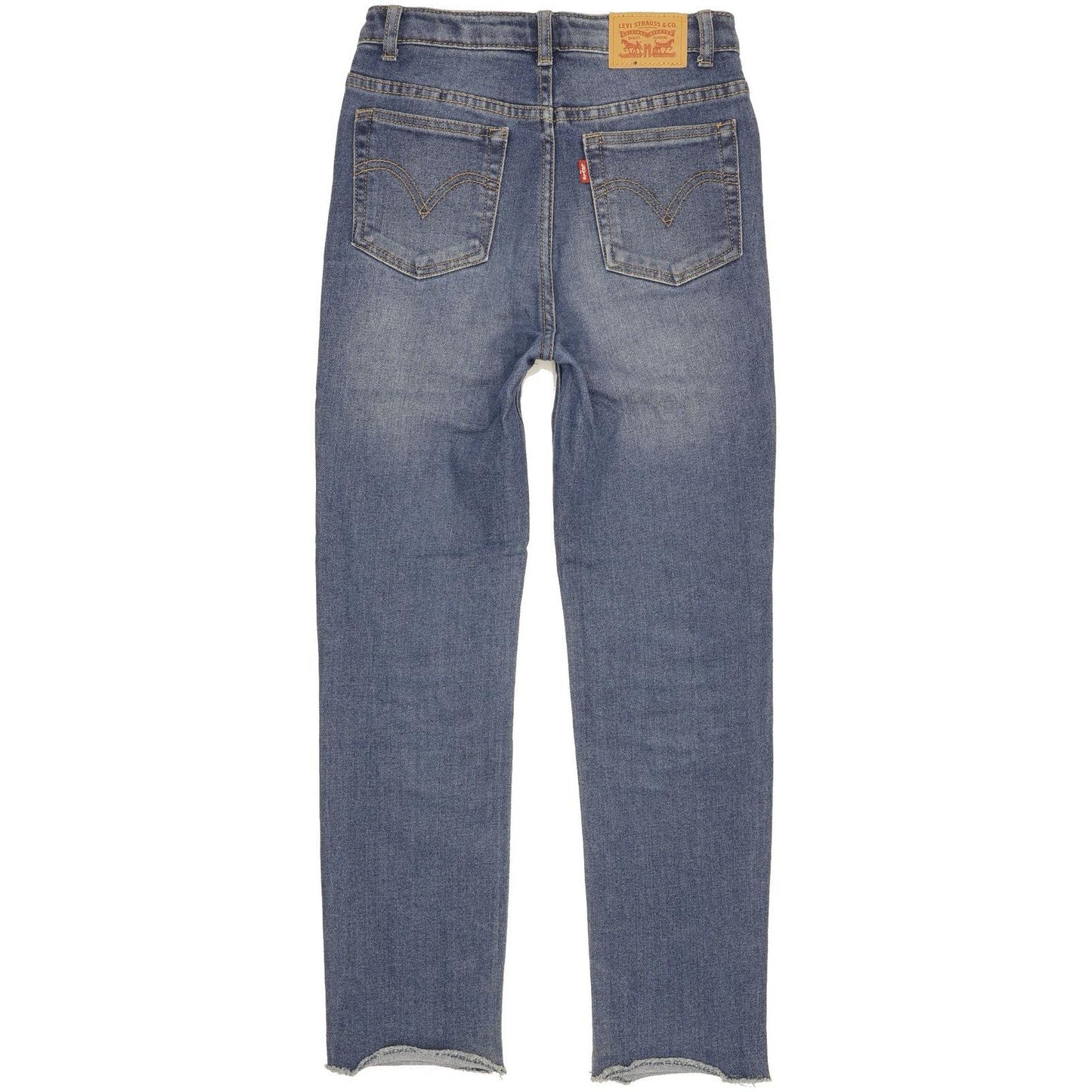 Levi's Ribcage Kids Girls Blue Straight Slim Stretch Jeans W24 L24 (105966)