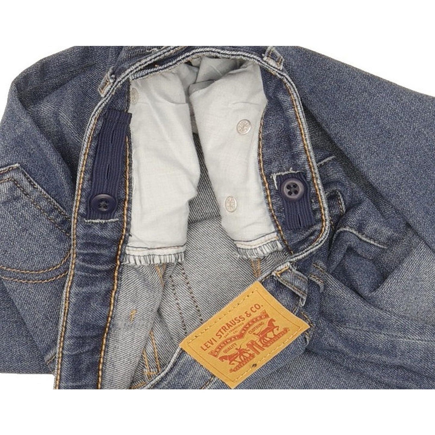 Levi's Ribcage Kids Girls Blue Straight Slim Stretch Jeans W24 L24 (105966)