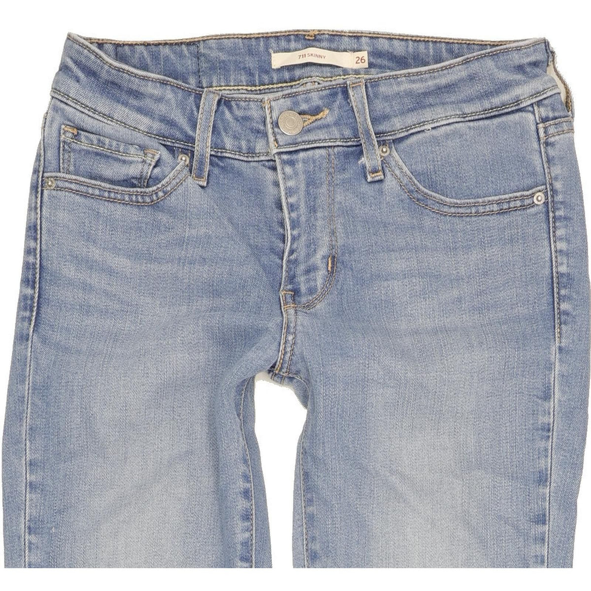 Levi's 711 Women Blue Skinny Slim Jeans W26 L30