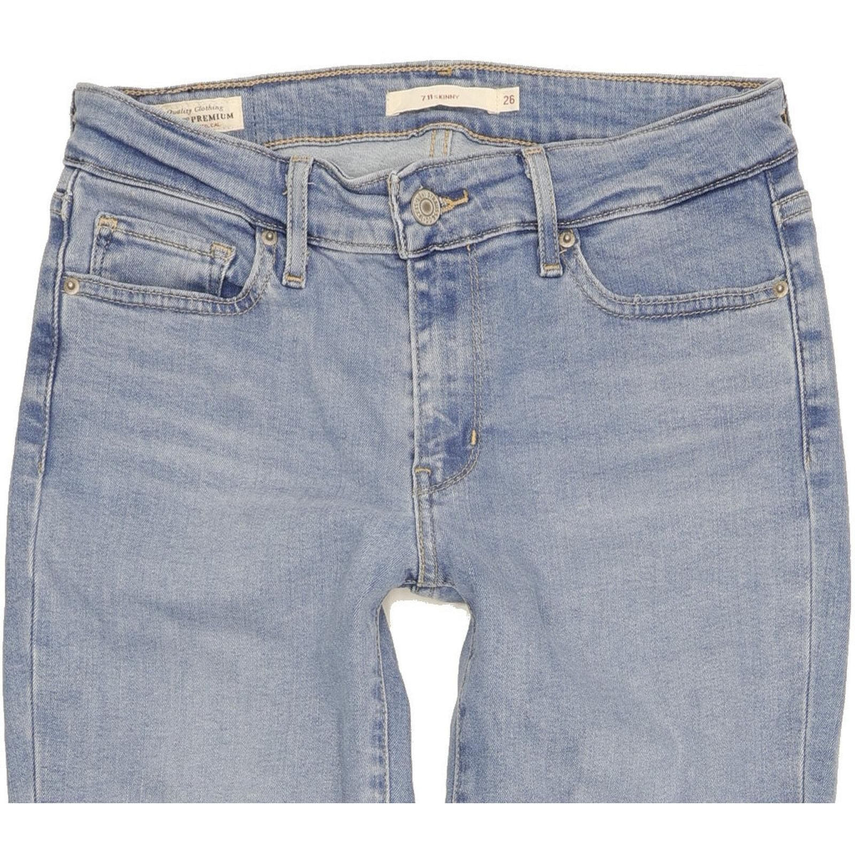 Levi's 711 Women Blue Skinny Slim Stretch Jeans W26 L29