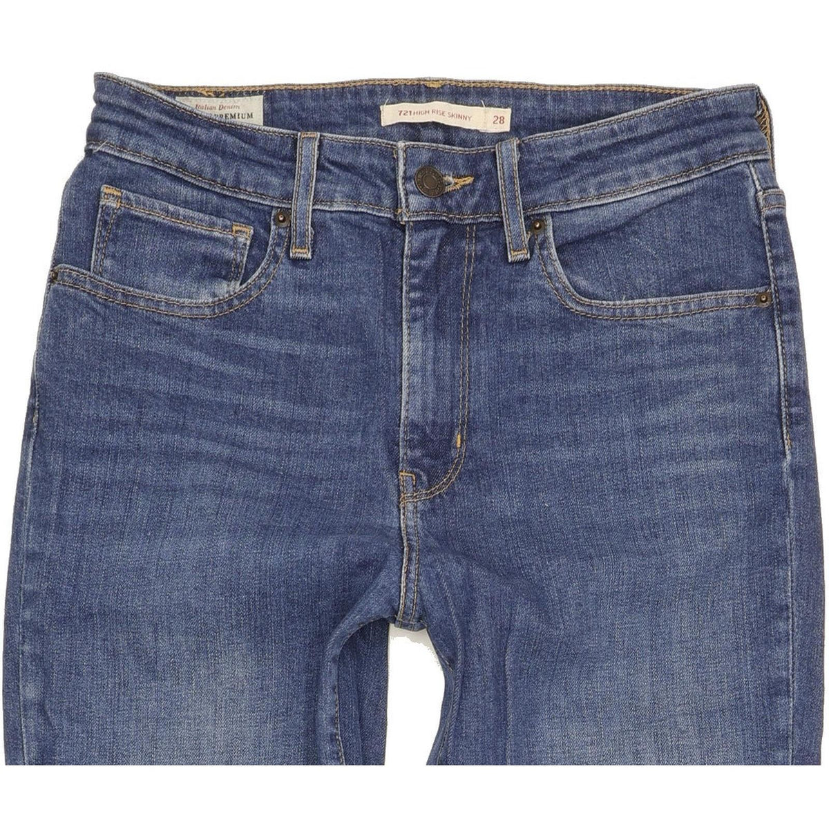 Levi's 721 Women Blue Skinny Slim Stretch Jeans W28 L34
