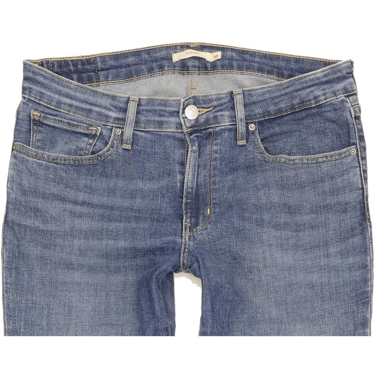 Levi's 711 Women Blue Skinny Slim Stretch Jeans W30 L30