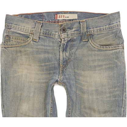 Levi's 511 Men Blue Straight Slim Jeans W30 L32
