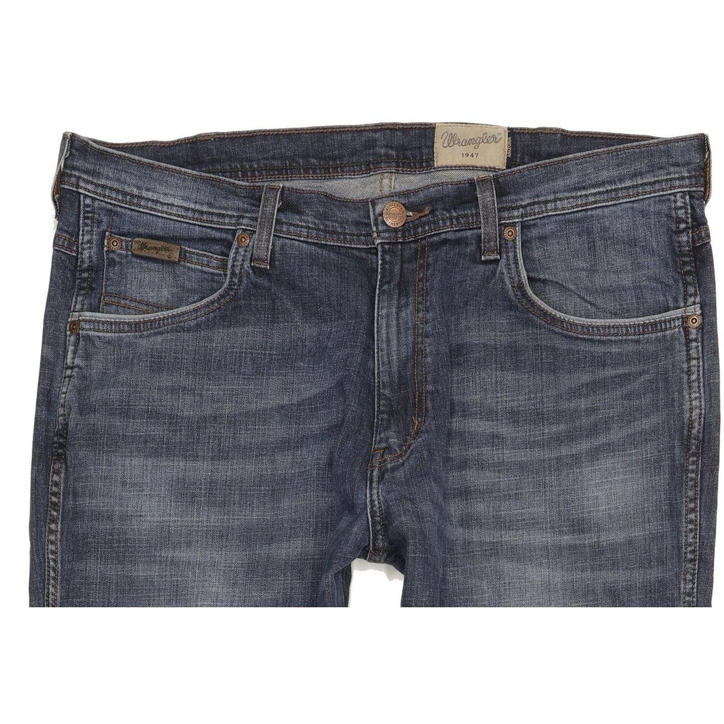 Wrangler Arizona Men Blue Straight Regular Stretch Jeans W38 L31