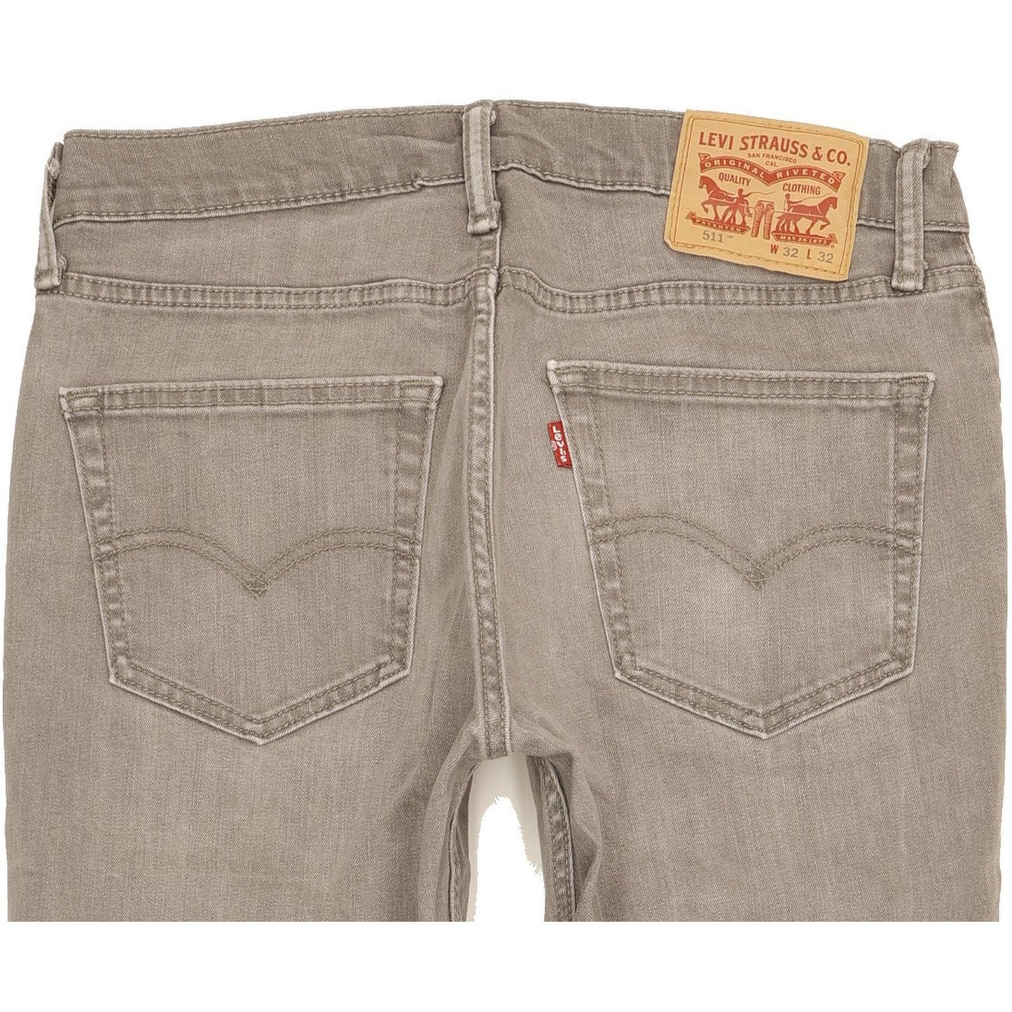 Levi's 511 Men Grey Straight Slim Stretch Jeans W32 L31