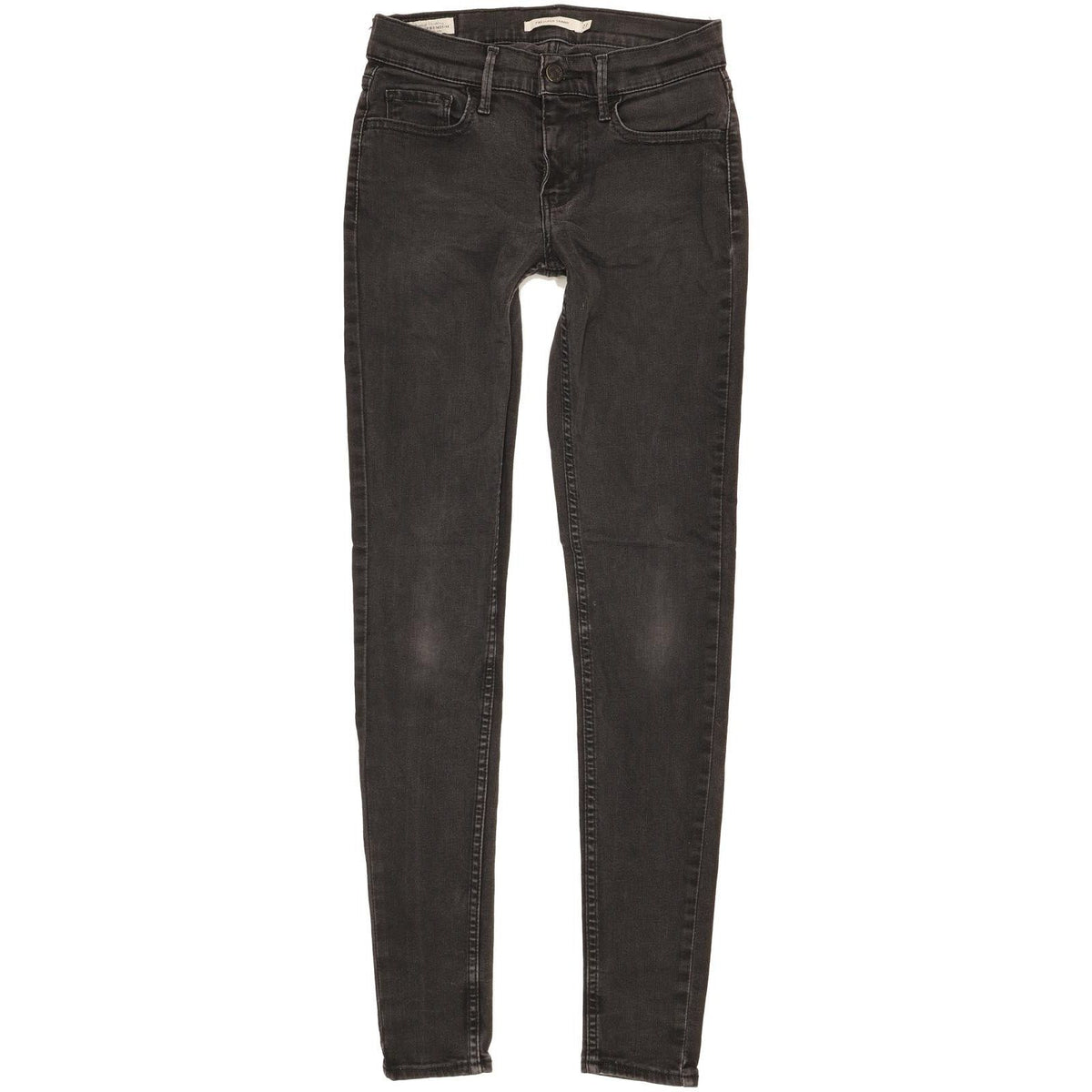 Levi's 710 Super Women Black Skinny Slim Stretch Jeans W27 L31
