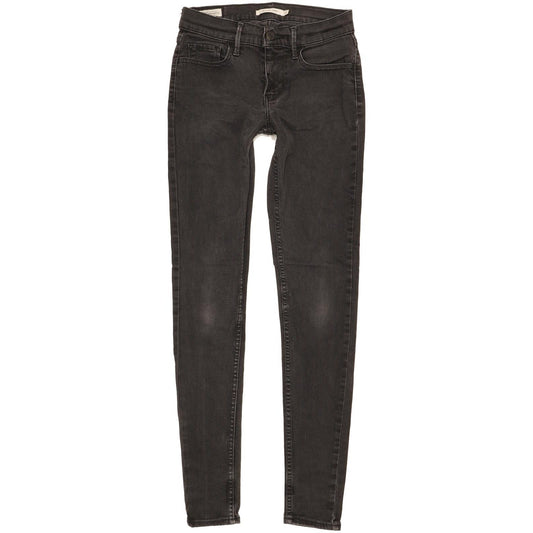 Levi's 710 Super Women Black Skinny Slim Stretch Jeans W27 L31