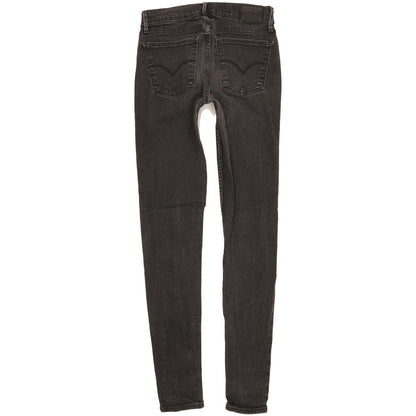 Levi's 710 Super Women Black Skinny Slim Stretch Jeans W27 L31